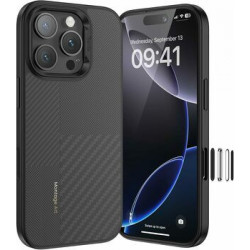 Benks Montage Magnetic Armor Pro Kevlar Case Metal Frame 600D+1500D (MF65) for Iphone 16 Pro black (Camera Control Butto