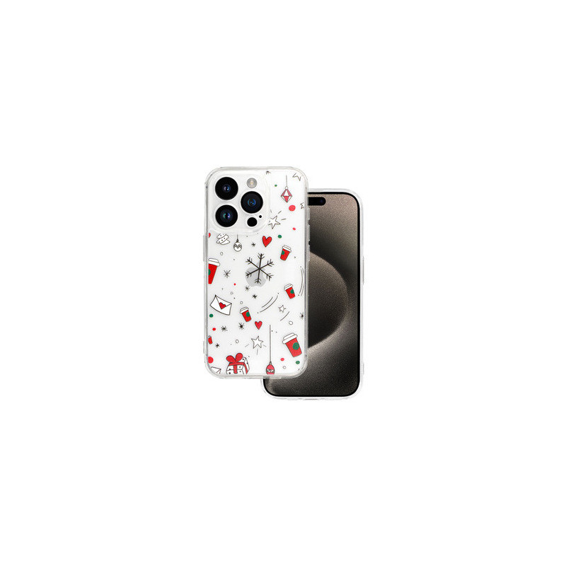 TEL PROTECT Christmas Clear Case for Iphone 16 Plus Design 3