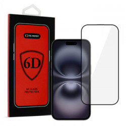 Tel Protect Full Glue 6D Tempered Glass for IPHONE 16 BLACK