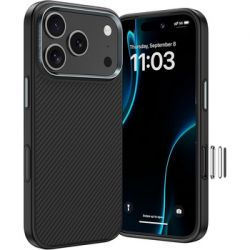 Benks Magnetic Armor Pro Kevlar Case Metal Frame 600D (A070) for Iphone 17 Pro Max black (Camera Control Button)