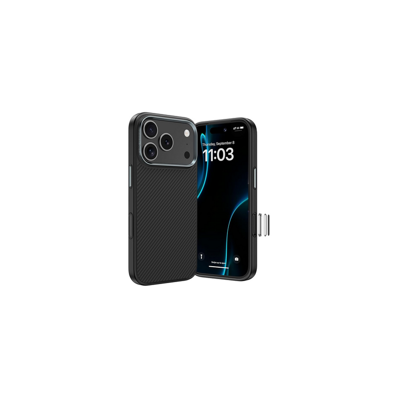 Benks Magnetic Armor Pro Kevlar Case Metal Frame 600D (A070) for Iphone 17 Pro Max black (Camera Control Button)