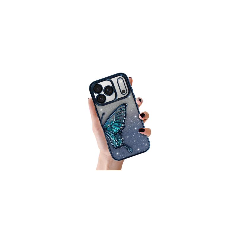 Tel Protect Butterfly Water Case for Iphone 17 Pro Max blue