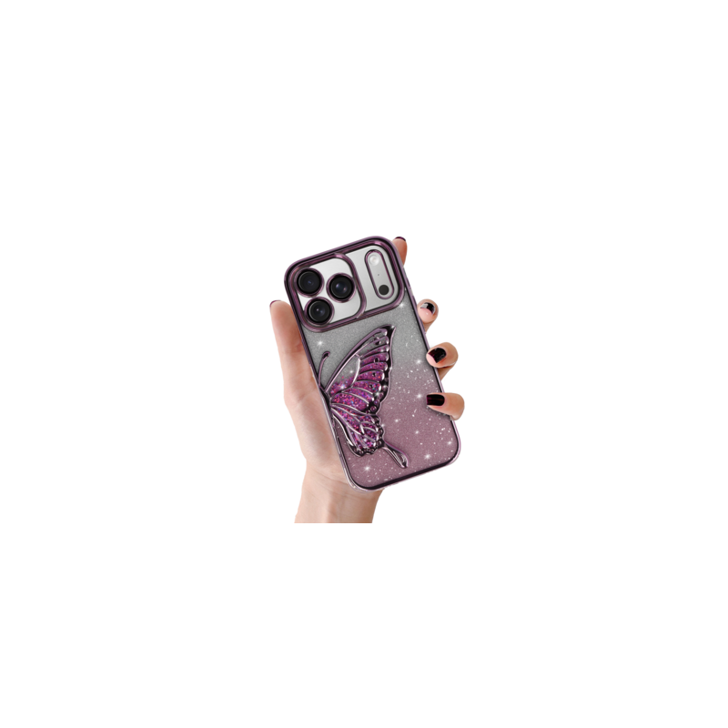 Tel Protect Butterfly Water Case for Iphone 17 Pro Max pink