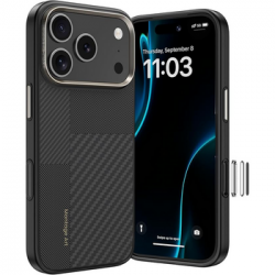 Benks Montage Magnetic Armor Pro Kevlar Case Metal Frame 600D+1500D (MA69) for Iphone 17 Pro black (Camera Control Butto