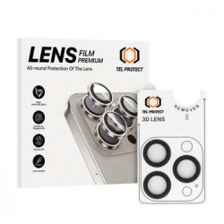 Tempered glass Tel Protect 3D Lens on camera for Iphone 17 Pro/17 Pro Max black (lens 3 pieces)
