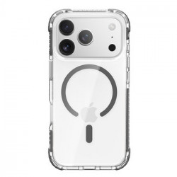 Rock Crystal Clear Magnetic Series Case for Iphone 17 Pro transparent-black
