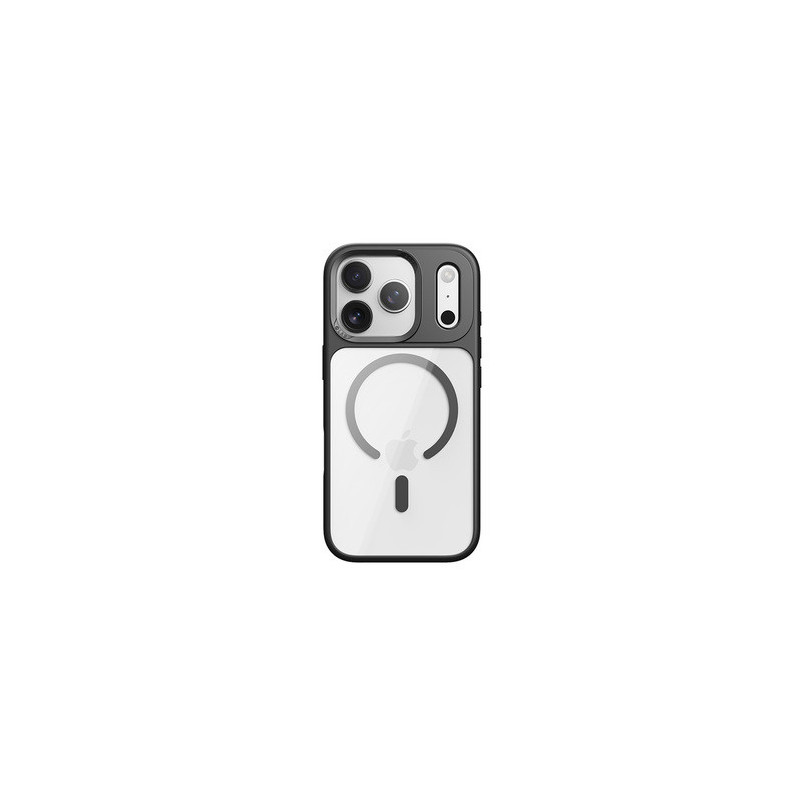 Rock Guard Lens Protection Series Magnetic Case for Iphone 17 Pro transparent-black