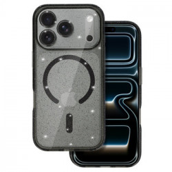 Glitter Magsafe Case for Iphone 17 Pro black clear