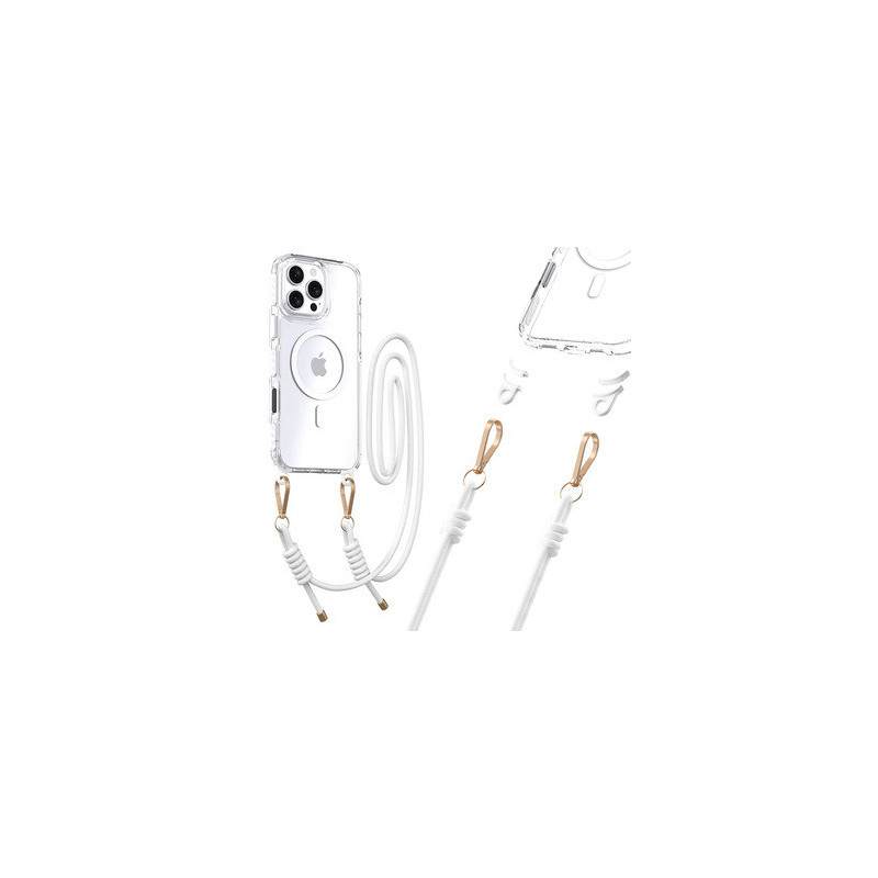 Tel Protect Strap Clear Case for Iphone 17 Air white