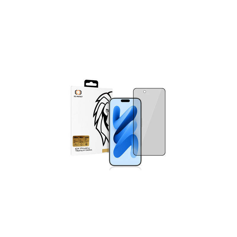 Tempered glass Tel Protect 10X Privacy Titanium for Iphone 17 Air