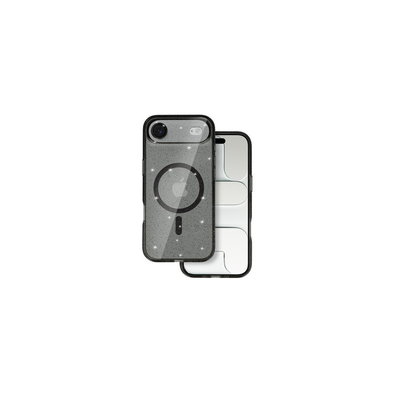 Glitter Magsafe Case for Iphone 17 Air black clear