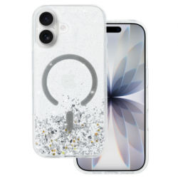 Tel Protect Moonlite Magsafe Case for Iphone 17 silver clear
