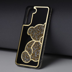 Teddy Bear puzdro pre Samsung Galaxy S25 Ultra - čiernozlaté
