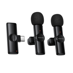 Borofone BFK16A bezdrôtový lavalier mikrofón  USB-C 2ks,...