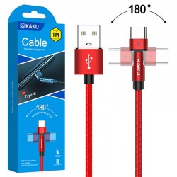 Otočný kábel 180 °, 3A, 1m, USB Typ C KAKU Nabíjací...