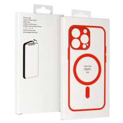ACRYLIC COLOR MAGSAFE CASE FOR IPHONE 15 PRO MAX RED