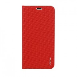 Vennus Book CARBON Case s rámom pre Xiaomi Mi 8 červené