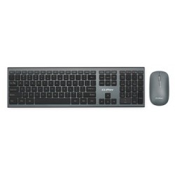 Cliptec Set multimediálna klávesnica + optická myš 1200DPI Slimline Air RZK350 bezdrôtová šedá
